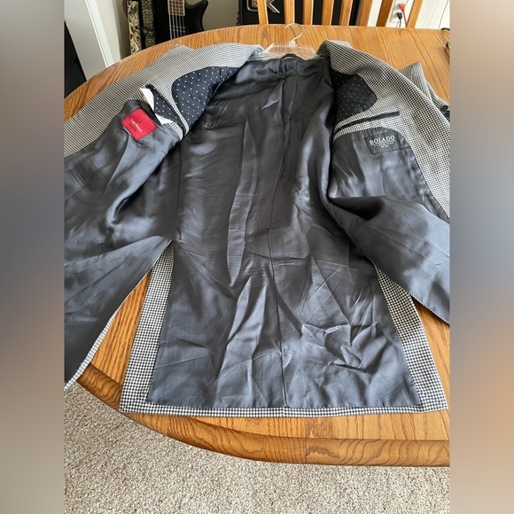 Luigi Bianchi Mantova Contemporary Men’s Checked Virgin Wool Blazer Size 42L - Picture 9 of 12